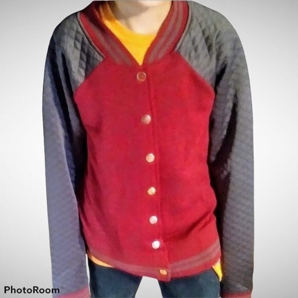 School Kids Red Varsity Jackets Girls L - Picture 1 of 5